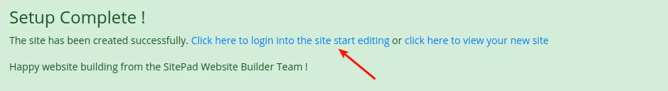 Finalizarea instalarii website-ului