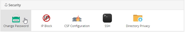Change Password security webuzo