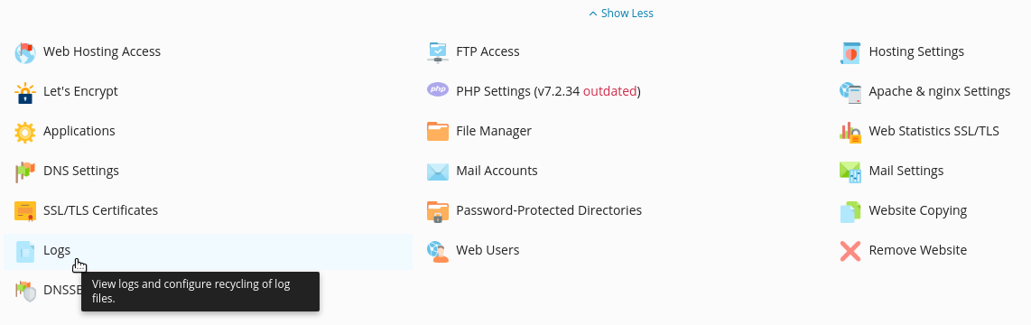 hostico plesk logs