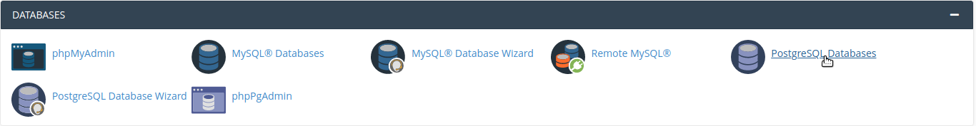 cpanel postgreSQL hostico